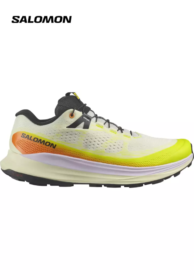Discount on Salomon  shoes - SKU: ULTRA GLIDE 2 Women Trail Running Shoes in Vanilla Ice / Sulphur Spring / Orchid Petal