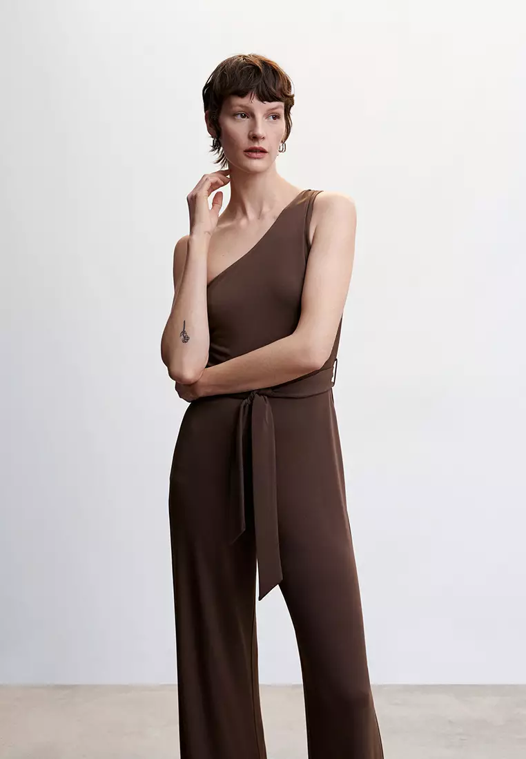 Buy Mango Asymmetric Bow Jumpsuit 2025 Online ZALORA Philippines