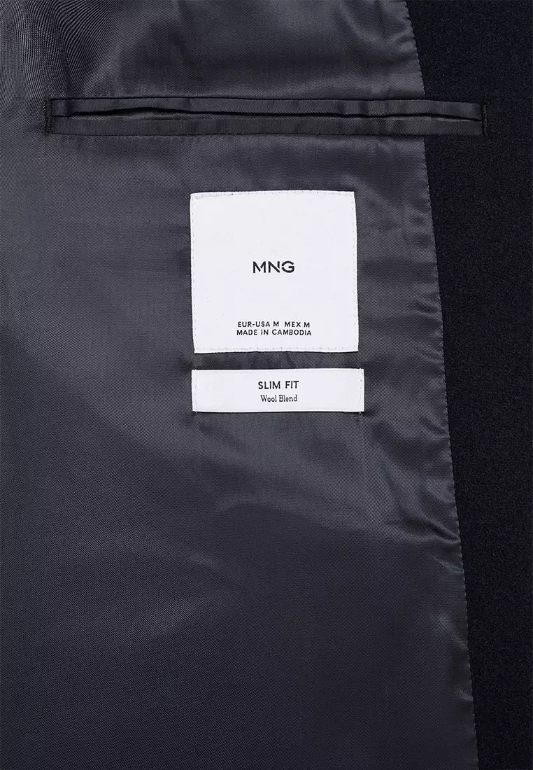 Buy MANGO Man Lightweight Recycled Wool Coat 2024 Online | ZALORA ...