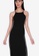 ZALORA BASICS black Contrast Piping Midi Dress with Slit 55ED5AA9639CE0GS_3