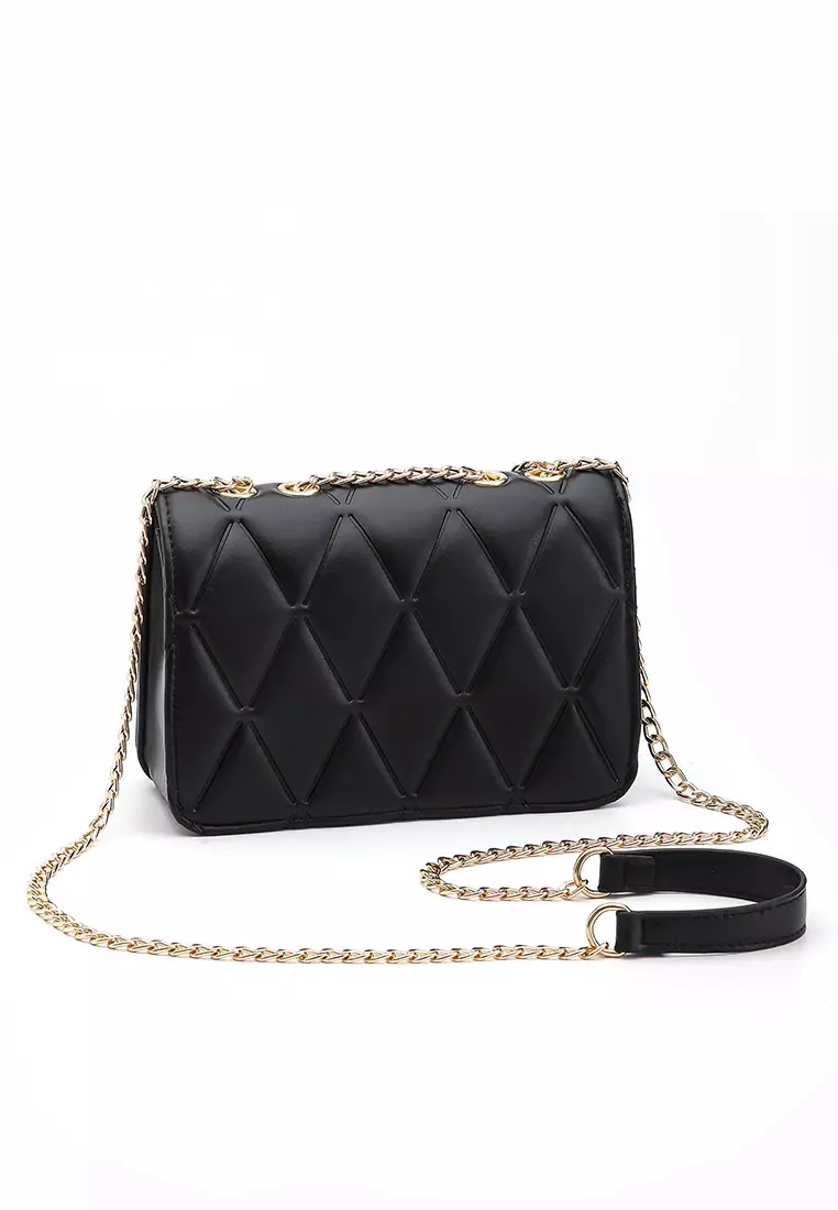 GYKACO NAERA Black - Tas Wanita Sling Bag - Fashion Top Handle Bag (Import)