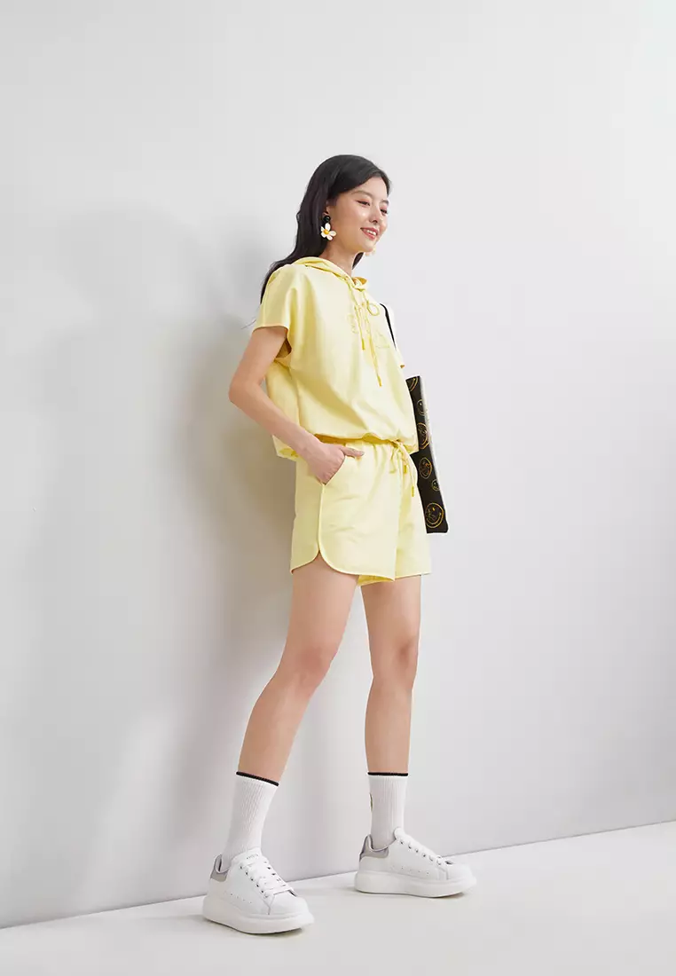 Short Sleeve Cropped Hoodie