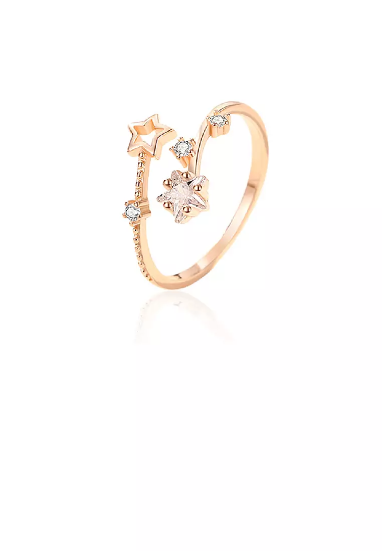 Cute rose gold top rings