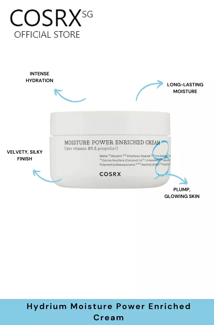 Cosrx Hydrium Set(Cleanser 150ml +Toner 150ml +Ampoule 40ml+ Cream 50ml + 1's Mask) for hydrating skin
