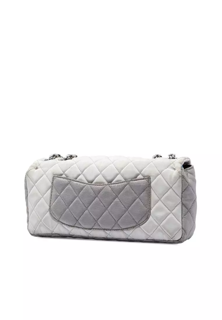 Pre-Loved Chanel Small Tricolor Quilted Jersey Reissue 2.55 East West Flap