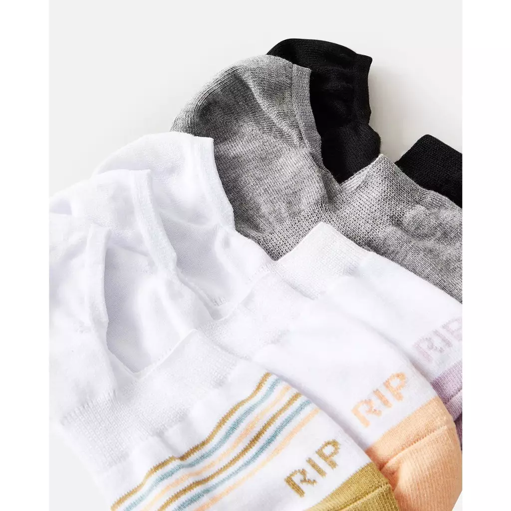 Rip Curl Kaos Kaki Women Invisible Sock - 5 Pack Multico