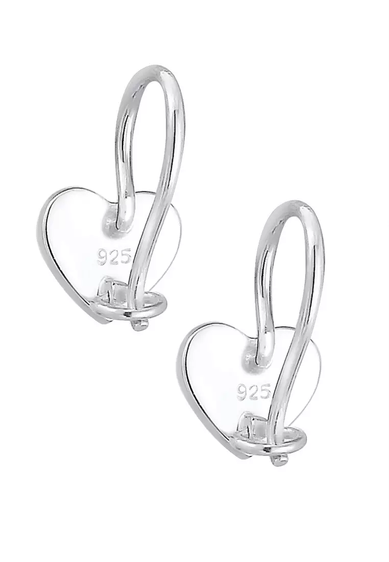 Anting Perhiasan Perak 925 Anak Heart Love Crystals