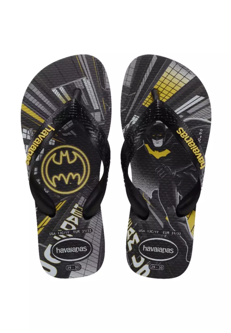 Havaianas Kids Top Warner Flip Flops-Black