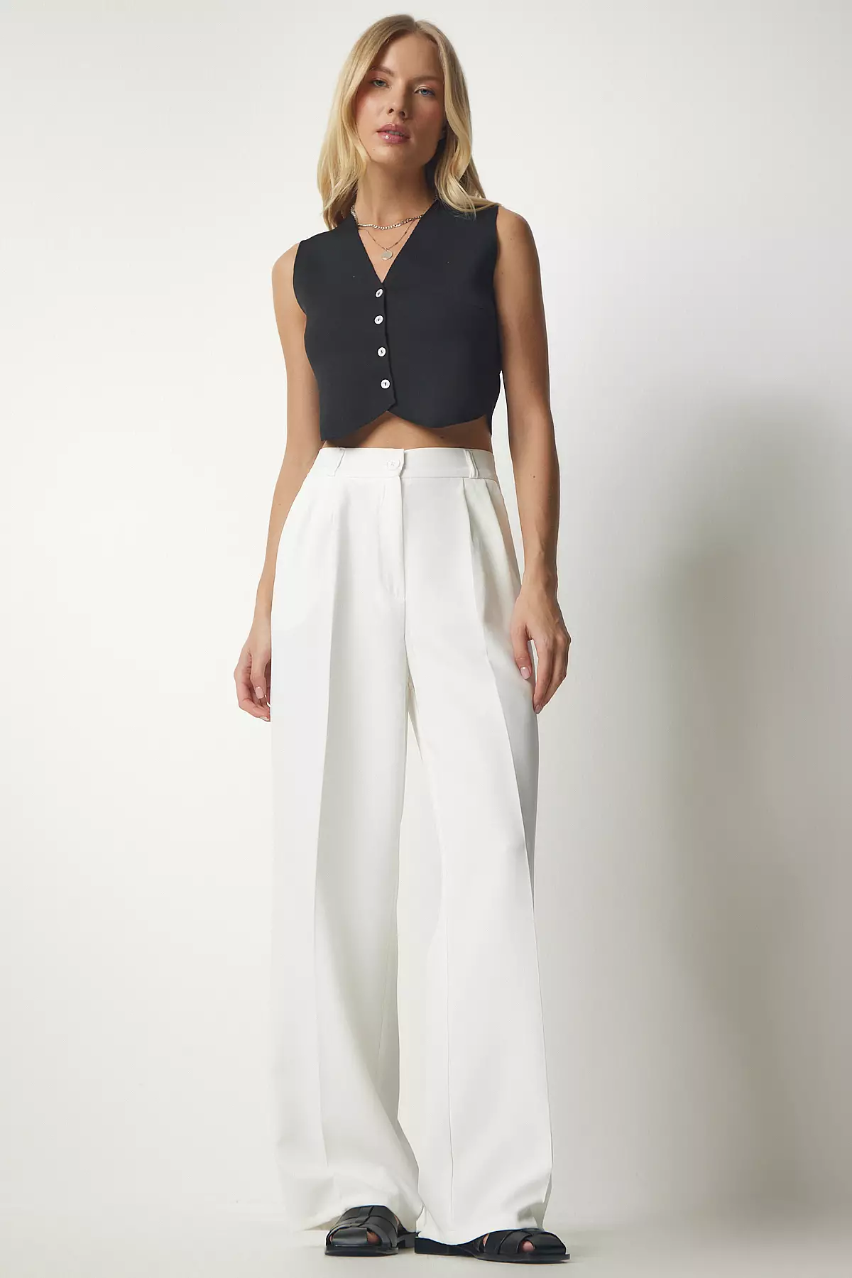 White palazzo on sale pants online