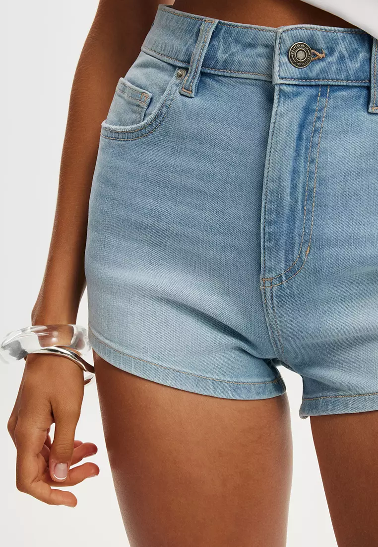 High Micro Denim Shorts