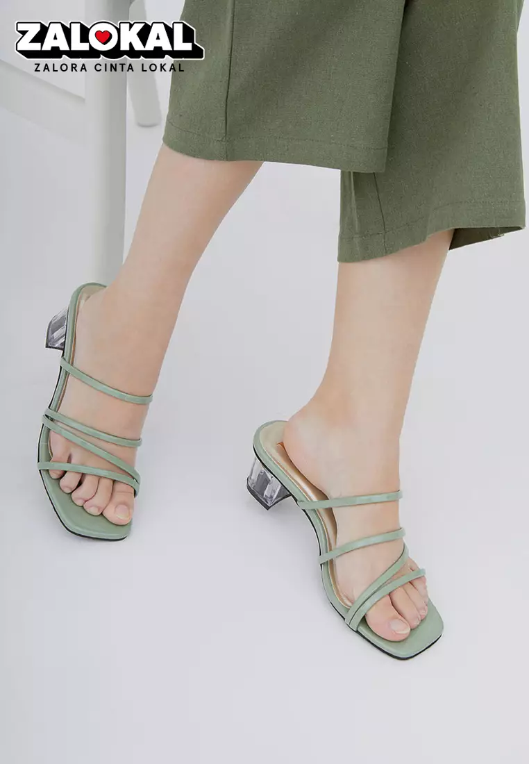 Sophie Ivanka Heels Strappy Green