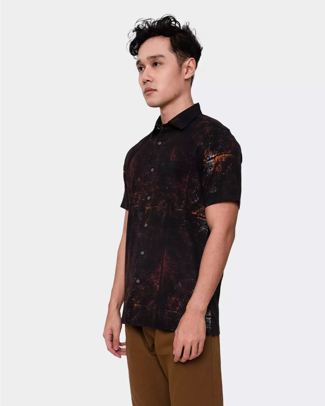 MANZONE Kemeja Pria Lengan Pendek DREAM - BLACK