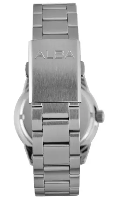 Jam Tangan Pria Alba Sport AS9U77 AS9U77X1 Strap Stainless Steel Silver Color Pepsi Blue Red Series Dual Tone White Blue Dial Original Garansi Resmi