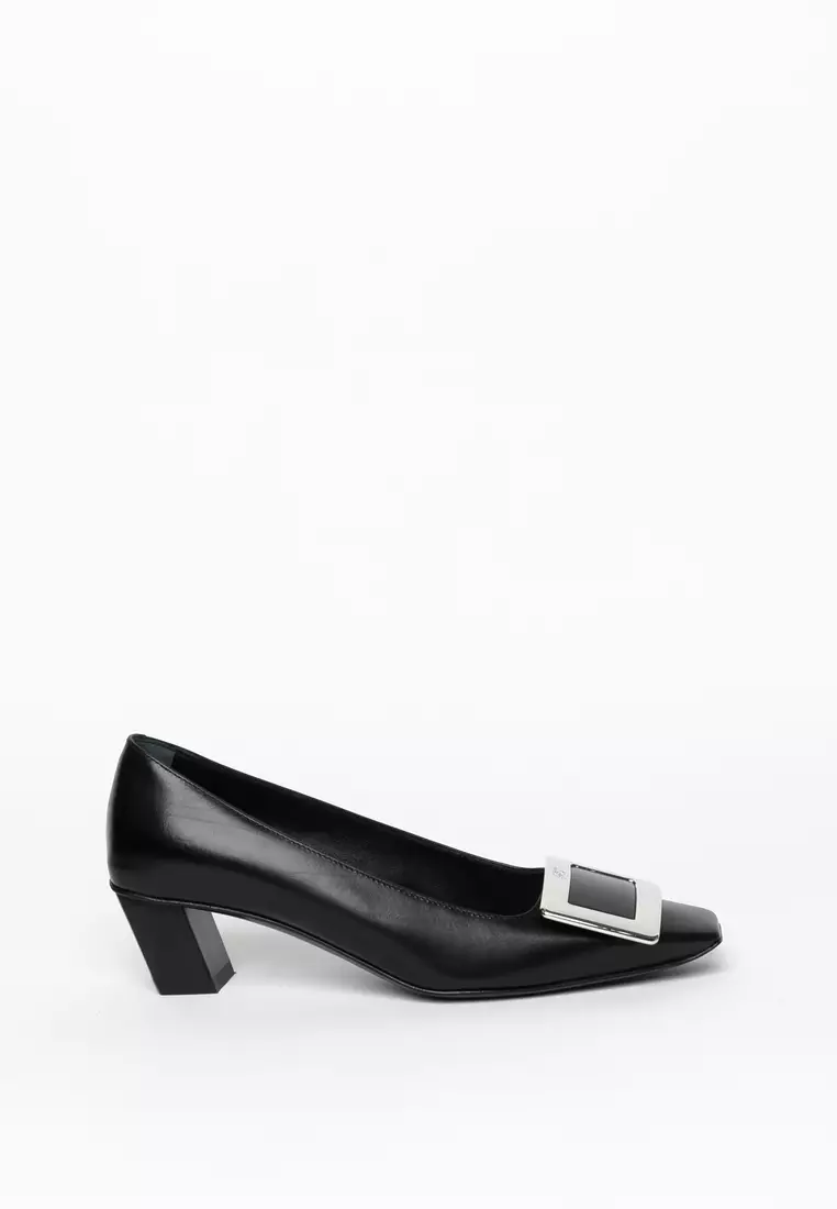 Discount on Roger Vivier  shoes - SKU: Belle Vivier Metal Buckle In Leather Pumps