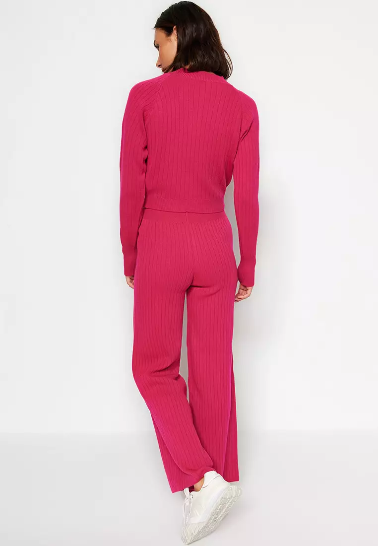 Crop Sweater Top and Pants Set