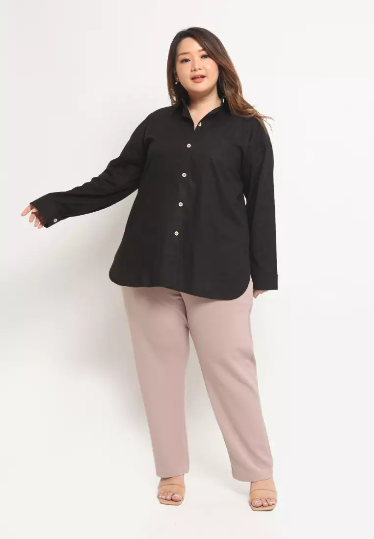 Plus Size Pants Regular Fit Anais Nude