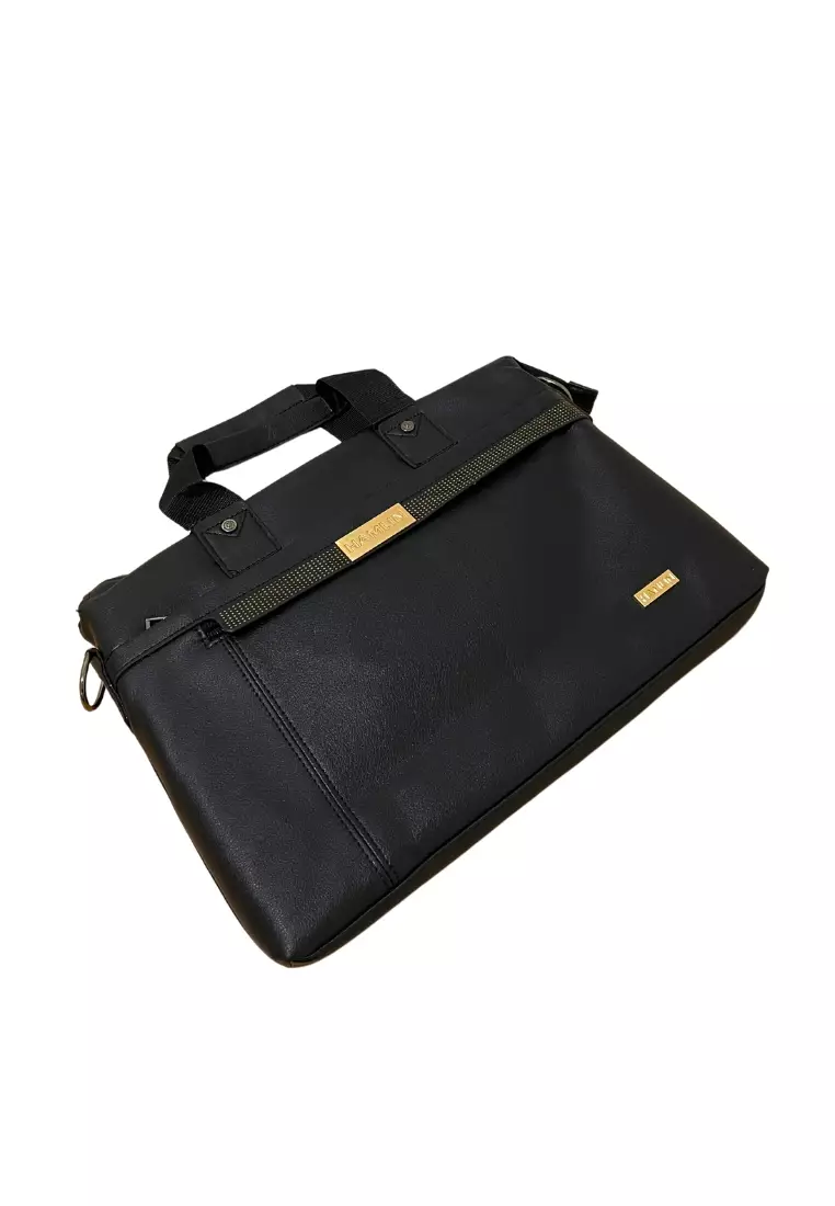 Edbert Tas Kerja Selempang Pria Large Storage Handmade Design Elegant Material Leather ORIGINAL - Black