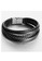 CUFF IT black Multi Layer Black Braided Leather Magnetic Clasp Stainless Steel Bracelet 934B4ACBCFC21FGS_2