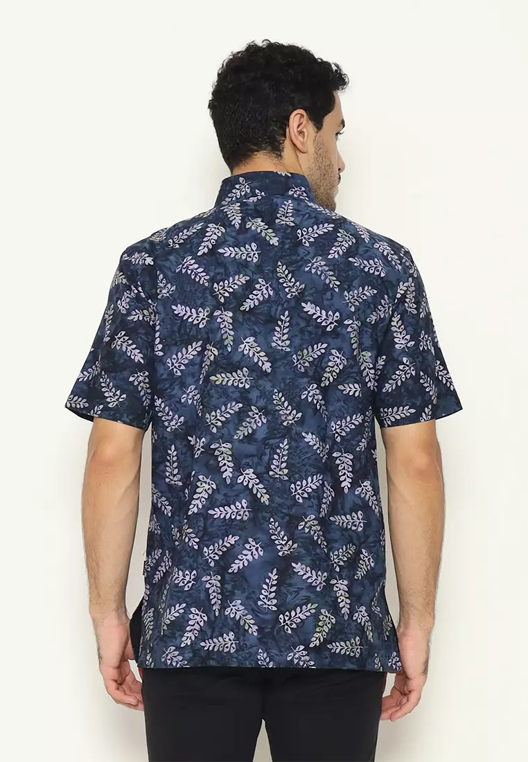 Signature Hadinata Batik Pria Kemeja Pendek Cap Furing Vasant