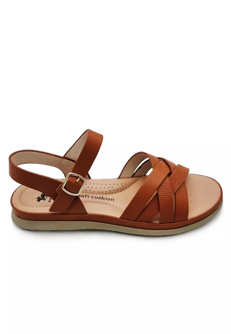 Buy POLO HILL POLO HILL Ladies Hook and Loop Flat Sandals 2024 Online