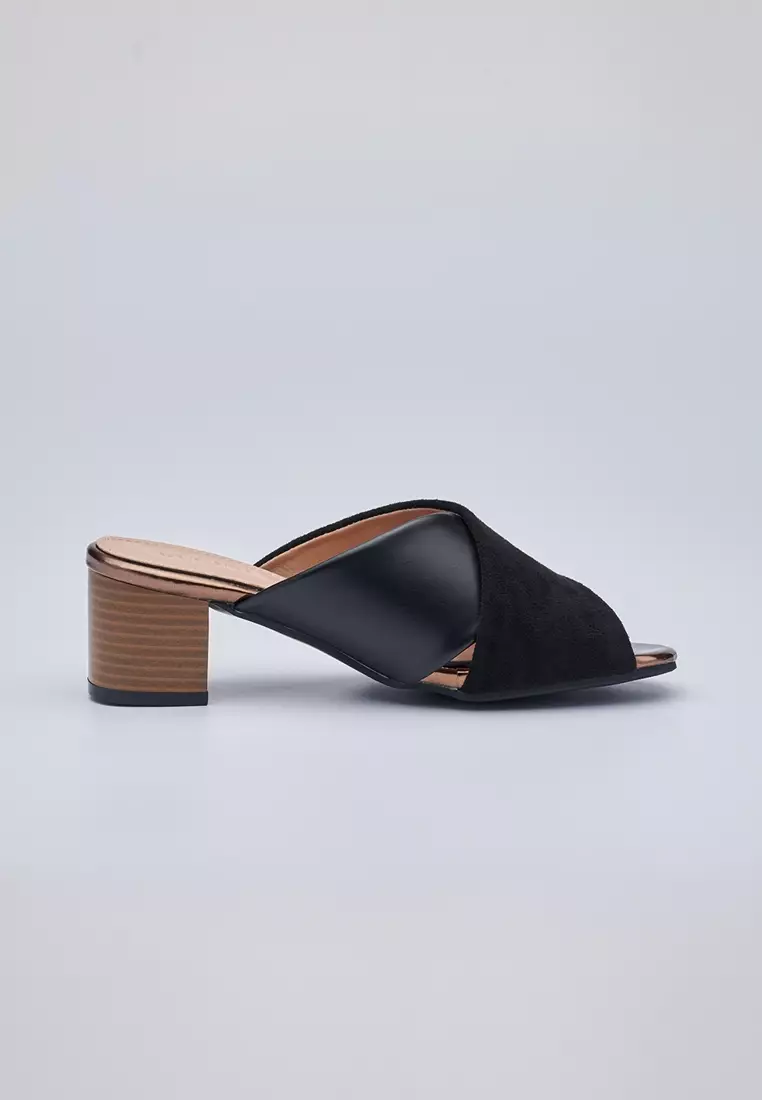 Discount on Rucini  shoes - SKU: Rucini Ladies Block-Heeled Cross Band Open Toe Mules