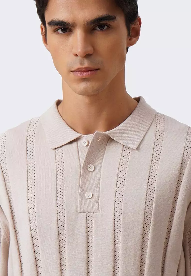 Men's Open Knit Polo