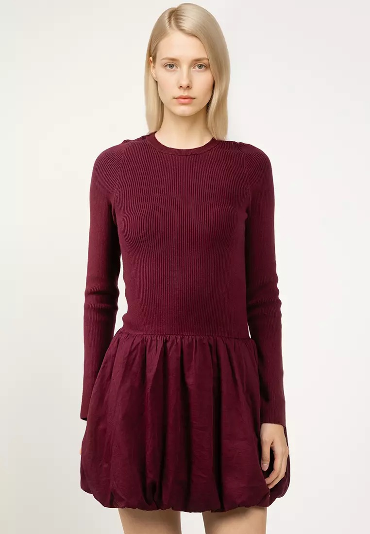 Buy GAP Long Sleeves Drop Waist Bubble Mixed Media Dress 2026 Online |  ZALORA