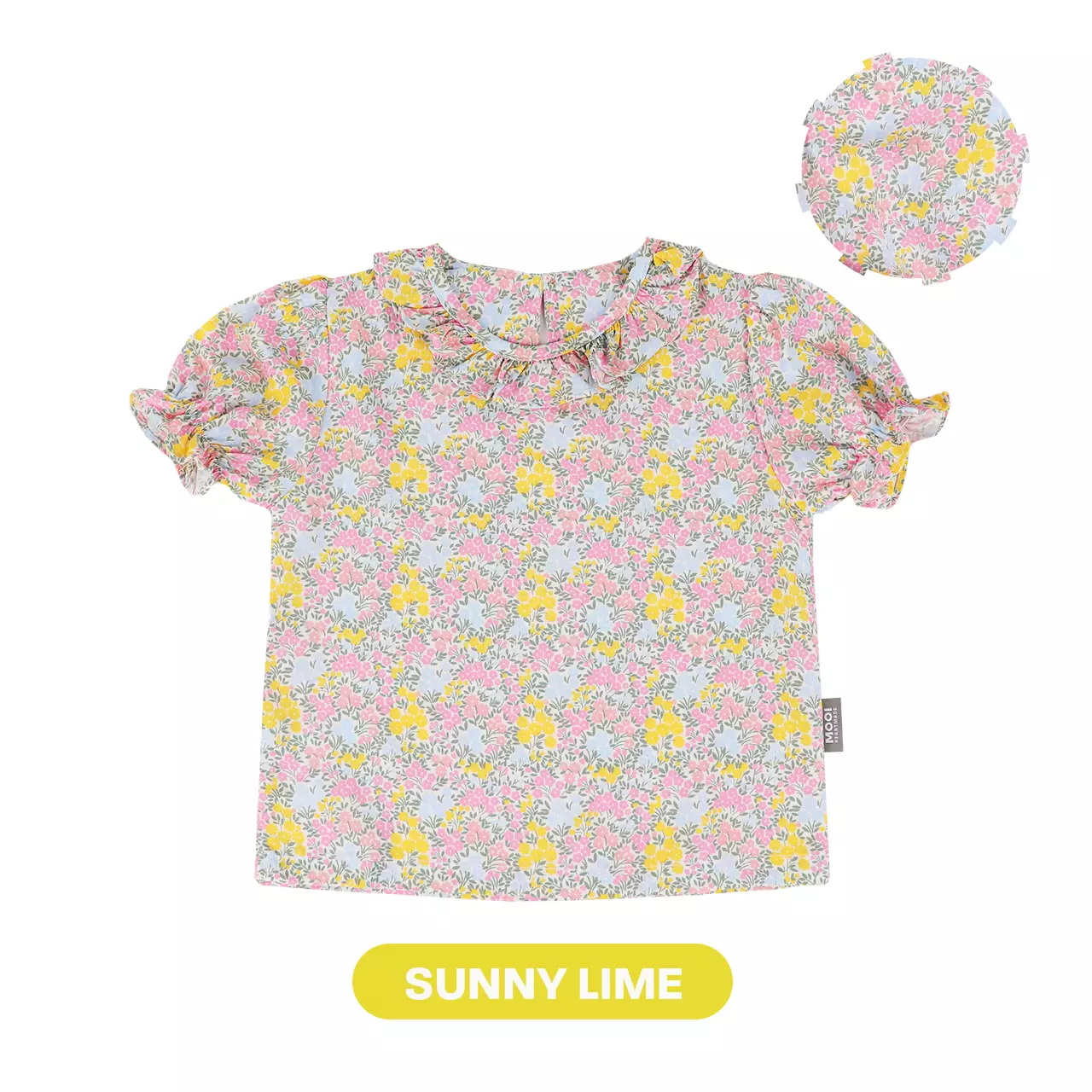 Mooi Atasan Anak Perempuan Leoni Top - Sunny Lime