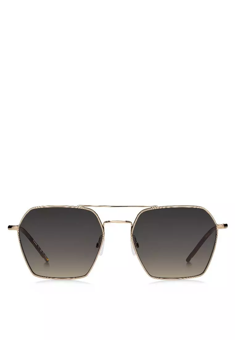 BOSS Sunglasses BOSS 1533/S-000-PR, Square Double Bridge Sharp with Rose Gold color