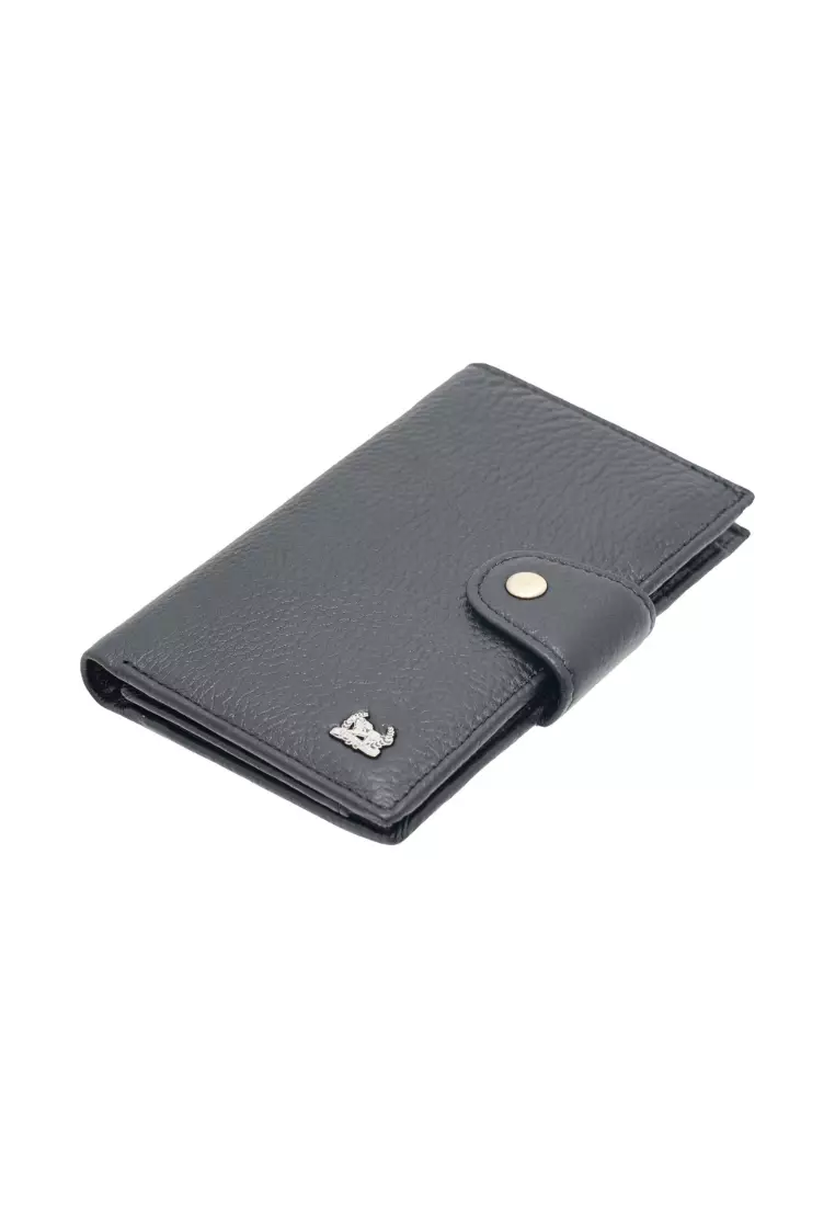 LancasterPolo Top Grain Cow Leather Unisex Bifold Medium Wallet with Snap Closure PWB 20872