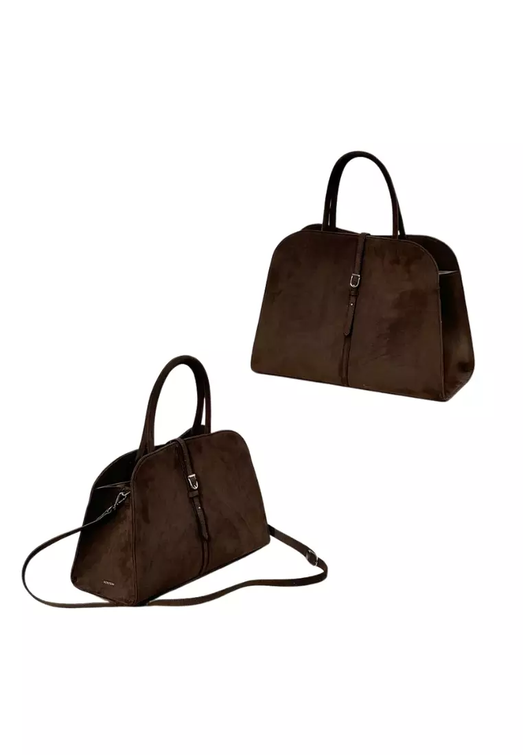 【MONOROW】BLANC LARGE SUEDE CHOCO BROWN Jual Monorow Blanc Large - Suede Choco Brown Original 2025