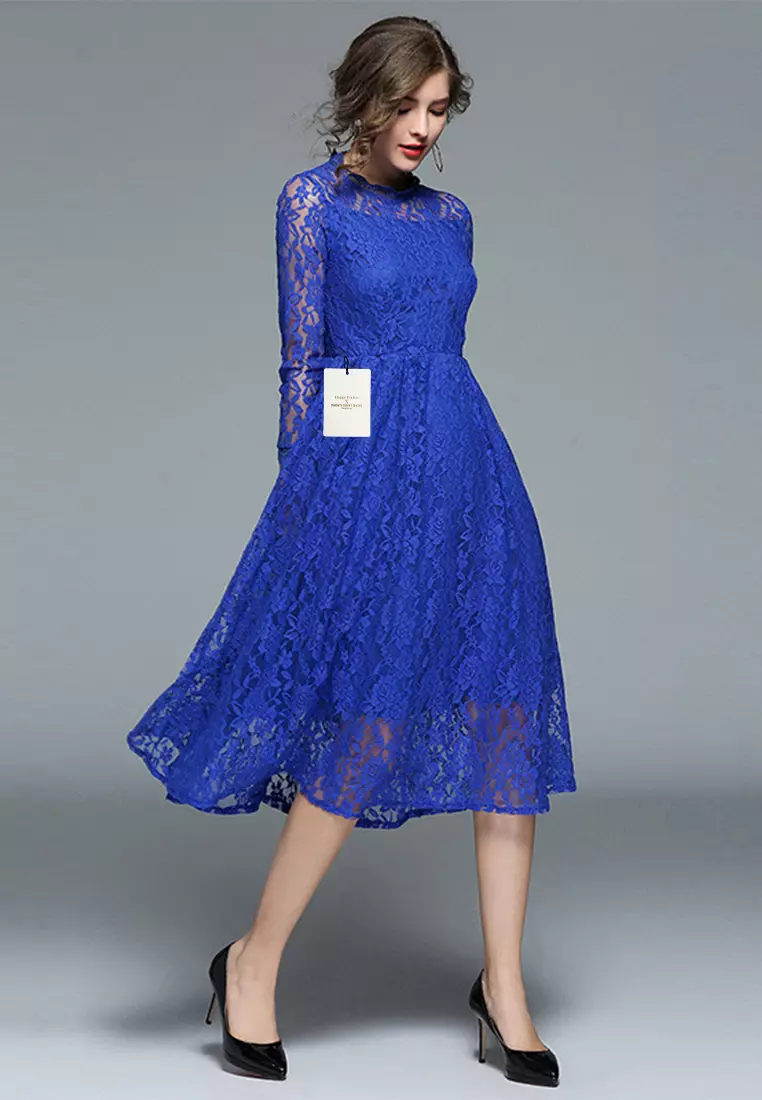 Elegant Lace Slim Cut Dress ZHY-405-609
