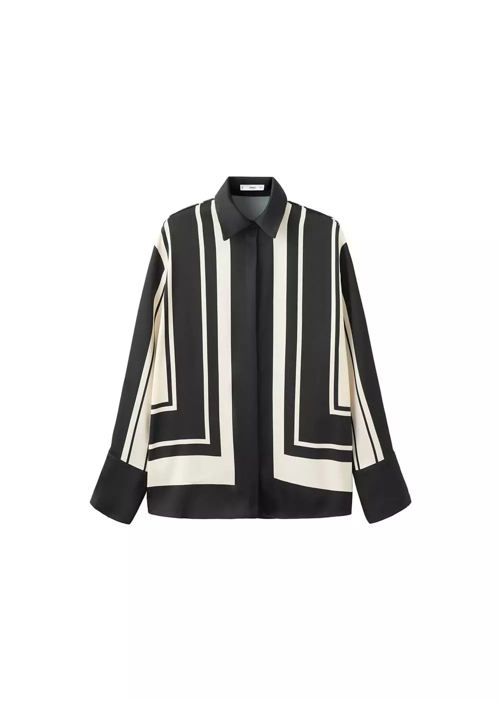 Blus satin bermotif