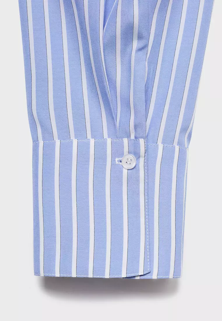 Striped Blouse With Handkerchief