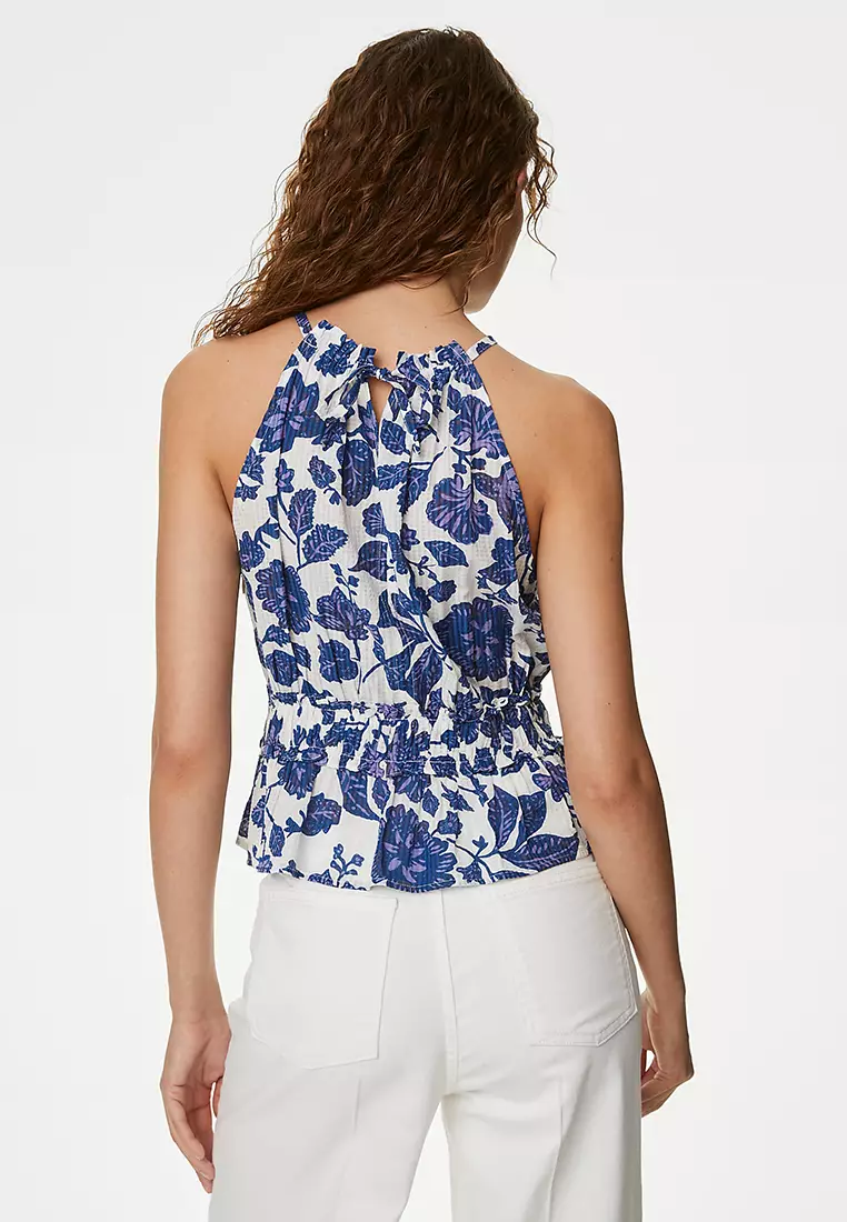 Floral Halter Neck Cami Top