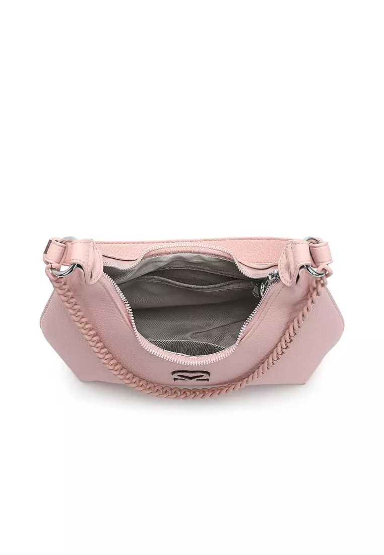 Women's Top Handle Bag / Sling Bag / Crossbody Bag / Shoulder Bag (Tas Tangan Wanita / Tas Selempang Wanita / Tas Bahu Wanita) - Merah Jambu