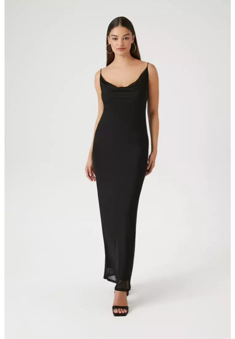 Buy FOREVER 21 Mesh Cowl Neck Maxi Dress 2024 Online ZALORA