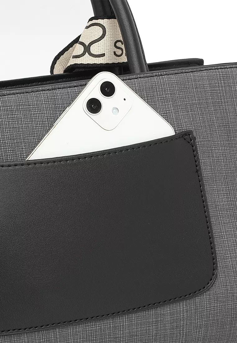 Women's Top Handle Bag / Sling Bag / Crossbody Bag - Black