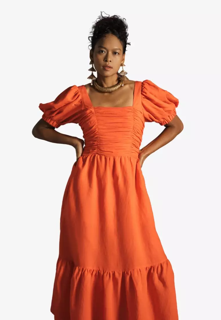 F2 Fashion and Freedom Summer Get Away Maxi Linen Dress 2025