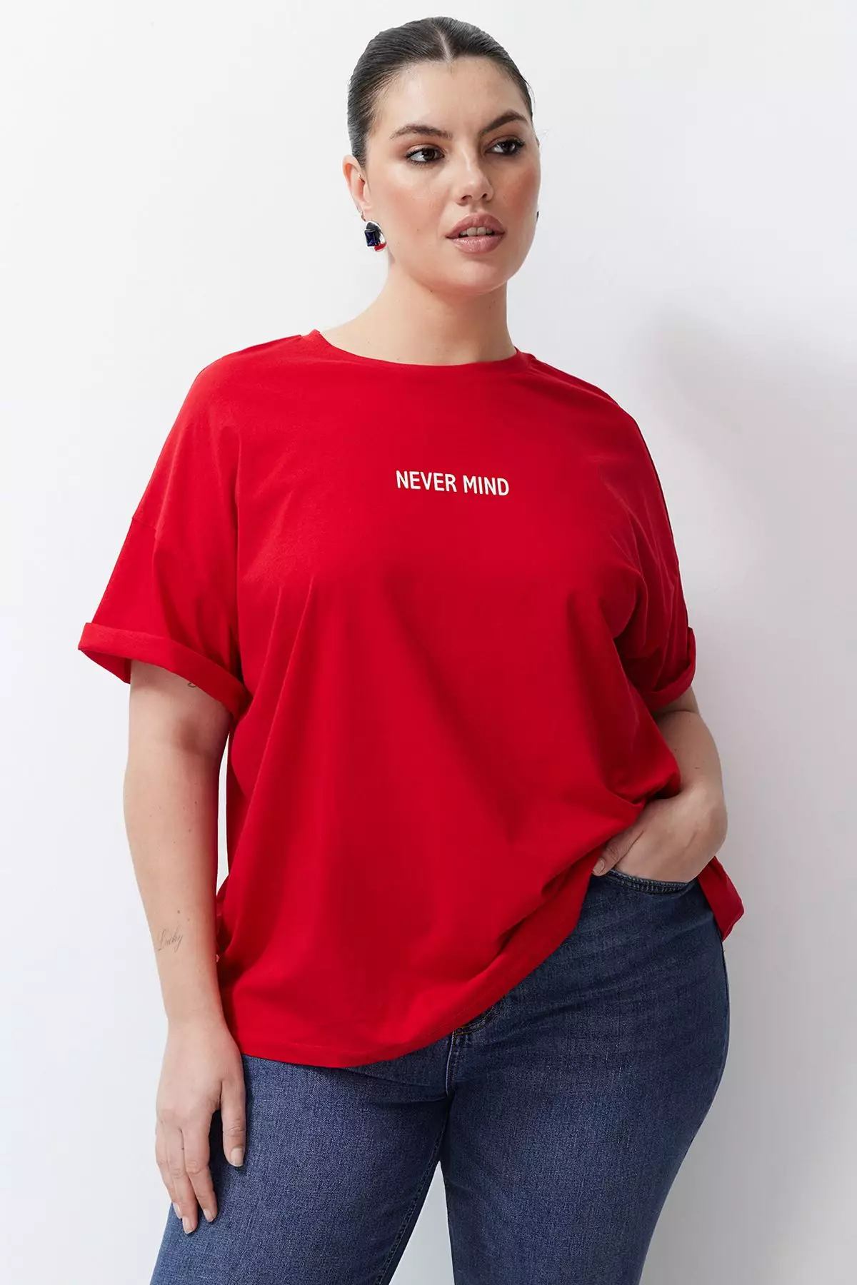 Plus Size Cotton Oversized T-Shirt