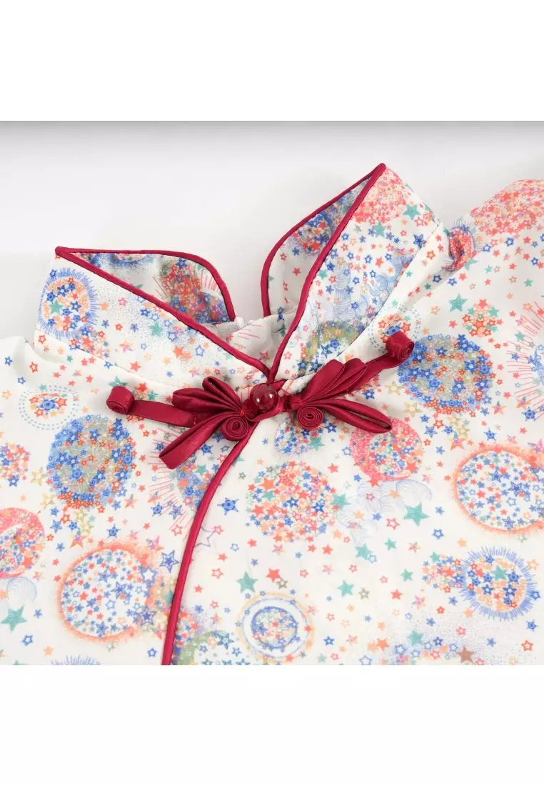 星星月亮女童漢服唐裝連衣裙0852