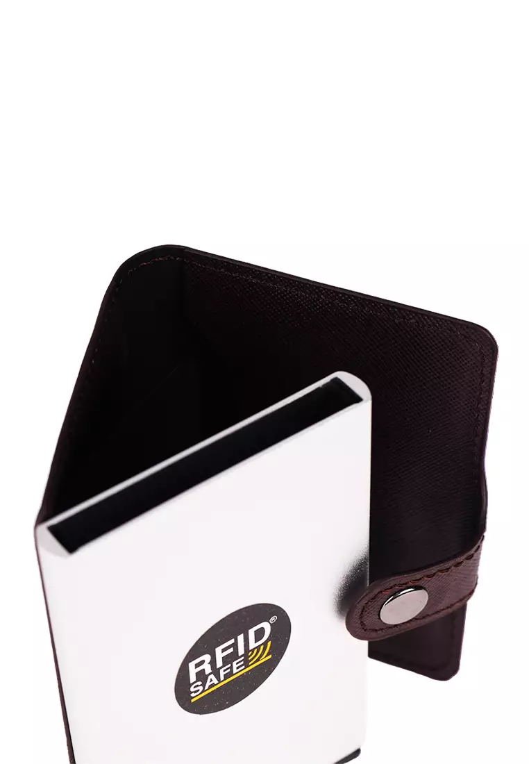 Buy Wharton Wharton Small Leather Metal Compartment Card Holder