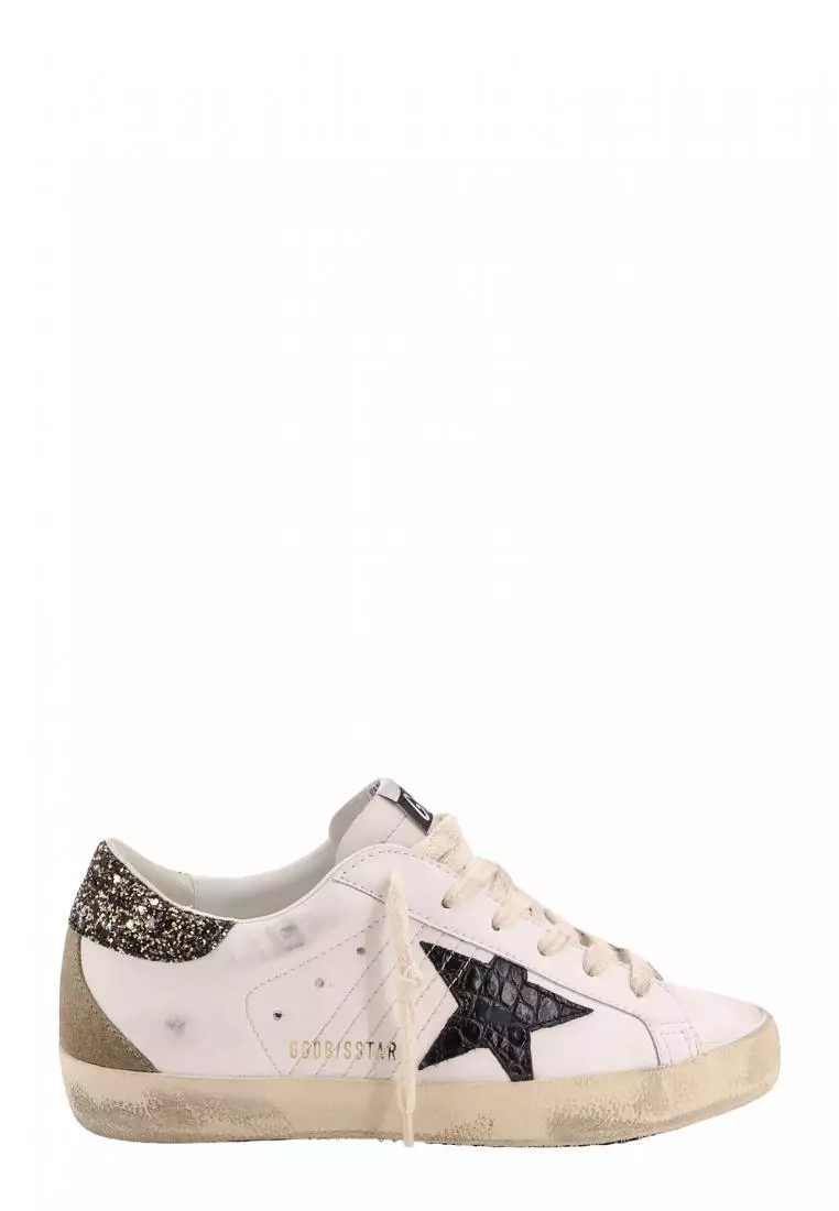golden goose superstar glitter leather sneakers