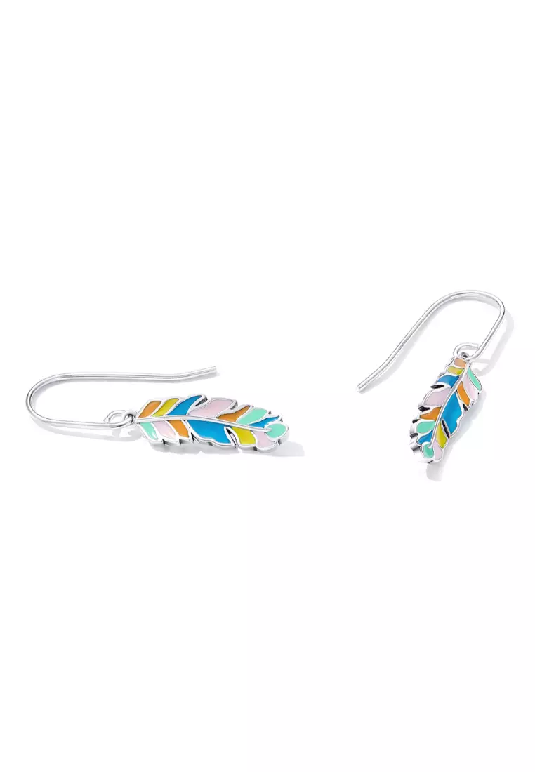 Solid 925 Sterling Silver Samba Dream Colourful Feathers Charms