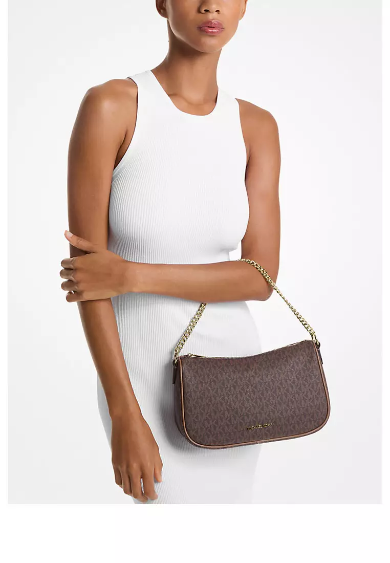 Carmela Medium Signature Logo Convertible Crossbody Bag