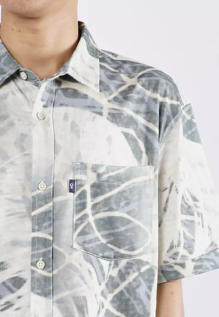 Greenlight Essential Men's Shirt Short Sleeve Regular Fit Cotton Full Print Aruna HP-C021124