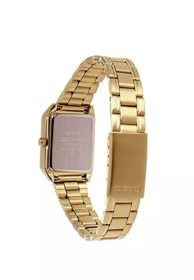 Women's Analog Watch LTP-V007G-9B Stainless Steel Band Gold Watch