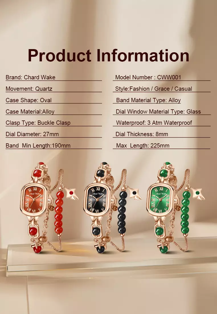 Jam Tangan Wanita Gelang Original Korea Elegan Anti Air Jam Tangan Cewek red