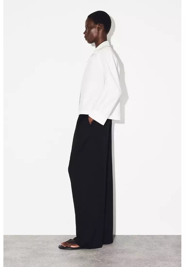 GATHERED PIMA COTTON SHIRT