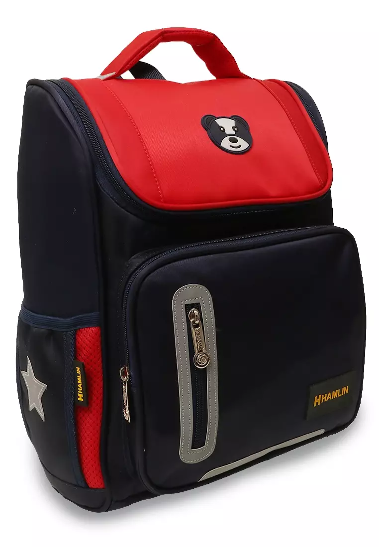 Alessio Tas Ransel Anak Pria Anti Air Childrens Backpack Many Space Material Nylon ORIGINAL - Red